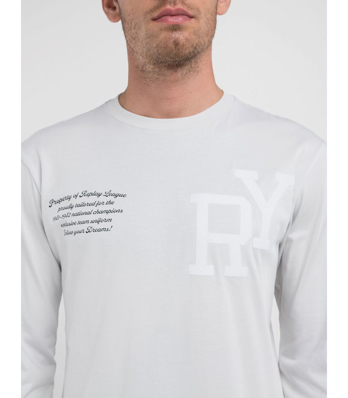 コットンジャージー ロングスリーブプリントTシャツ 詳細画像 アイスグレー 4